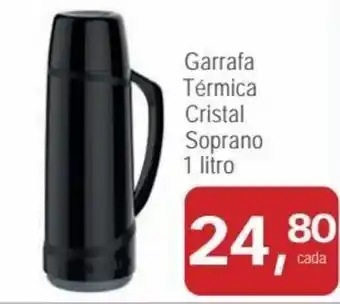 Mineirão Atacarejo Garrafa Termica Cristal Soprano 1L oferta