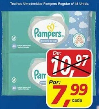 Supermercados Guanabara Toalhas Umedecidas Pampers Regular c/48 unids oferta
