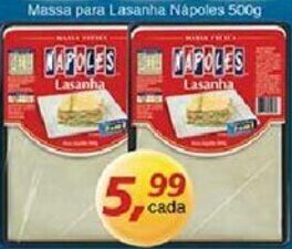 Supermercados Guanabara Massa para Lasanha napoles 500g oferta
