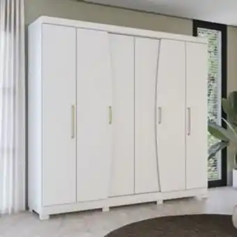 Lojas Certel Guarda roupa kappesberg cbpm556 6 portas branco oferta