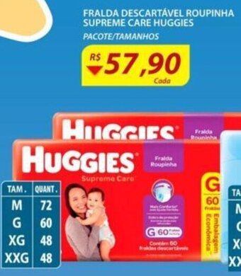 Assaí Atacadista Fralda Descartavel Roupinha Supreme Care Huggies oferta
