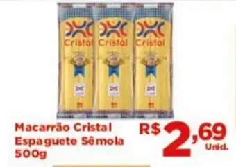 Macarrao Cristal Espaguete Semola 500g