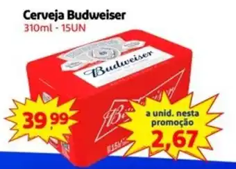 Supermercados Rena Cerveja Budweiser 310ml c/15 latas oferta