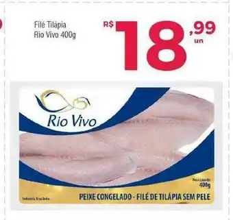 Brasão Supermercados Filé Tilápia Rio Vivo 400g oferta