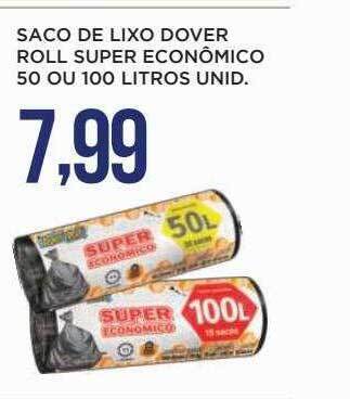 Saco de lixo dover roll super econômico 50 ou 100 litros
