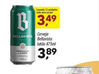Cerveja bellavista latão