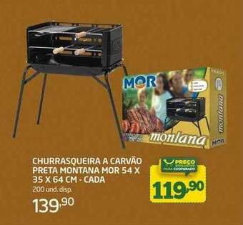 Cooper Churrasqueira a carvão preta montana mor 54 x 35 x 64 cm cada oferta