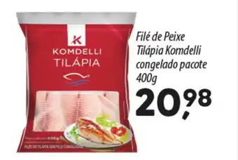Filé de peixe tilápia komdelli congelado pacote