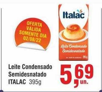 Higa Atacado Leite condensado semidesnatado italac oferta
