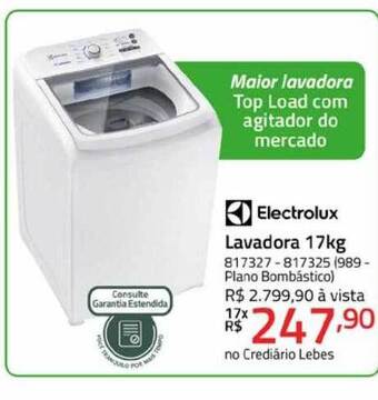 Electrolux lavadora 17kg