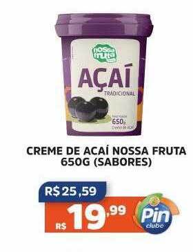 Creme de acai nossa fruta