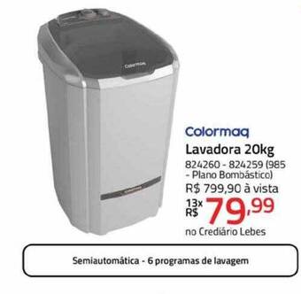 Lojas Lebes Colormaq lavadora 20kg oferta