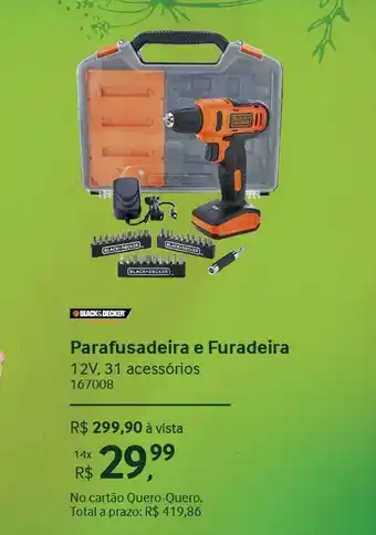 Quero Quero Parafusadeira e furadeira oferta
