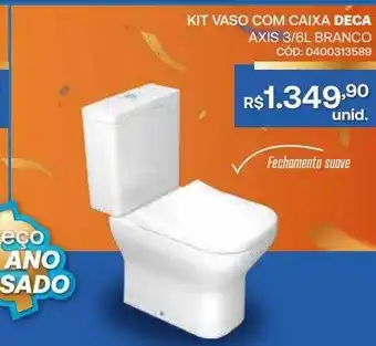 Santa Cruz Acabamentos Kit vaso com caixa deca axis 3-6l branco oferta