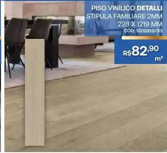 Piso vinílico detalli stipula familiare 2mm