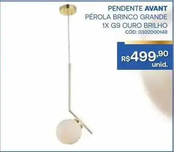 Pendent avan pérola brinco grande 1x g9 ouro brilho