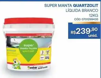 Super manta quartzolit líquida branco