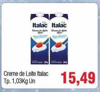 Spani Atacadista Creme de leite italac oferta