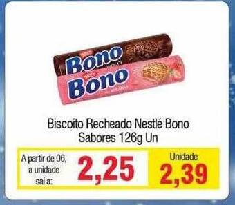 Spani Atacadista Biscoito recheado nestlé bono sabores oferta