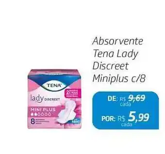 Drogal Absorvente Tena Lady Discreet Miniplus c/8 oferta