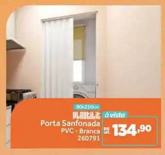 Plastilit porta sanfonada pvc branca