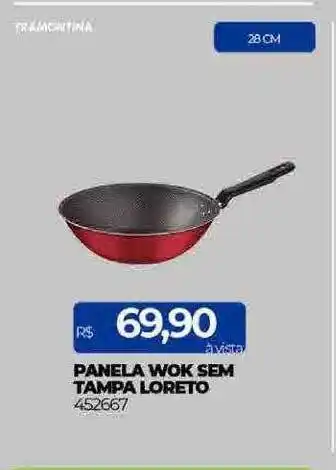 Panela wok sem tampa loreto