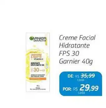 Drogal Creme Facial Hidratante Fps30 Garnier 40g oferta