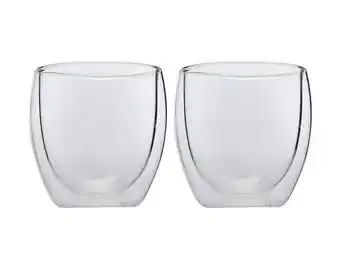 Pão de Açúcar 2 copos com parede dupla blend em vidro 250ml maxwell & williams oferta