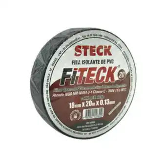 Fita isolante fiteck 0.13mm 700v 20 metros steck