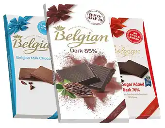 DB Supermercados Choc belgian dark 70 sem açucar, choc belgian dark 85 cacau, choc belgian milk sem açucar 100g oferta