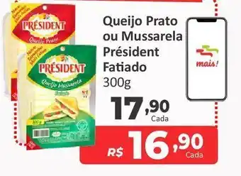 Peruzzo Queijo prato ou mussarela president 300g fatiado oferta