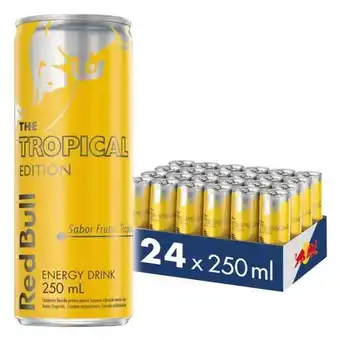 Energético red bull energy drink tropical edition 250 ml (24 latas)