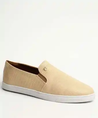 Marisa Tênis slip on feminino textura croco via uno oferta
