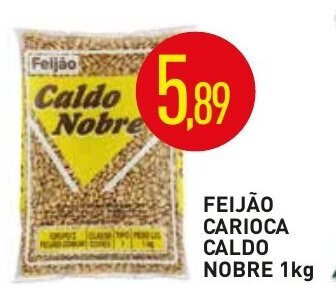 Calvo Atacadista Feijao Carioca Caldo Nobre 1kg oferta