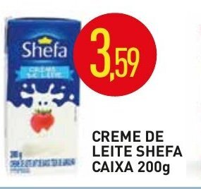 Calvo Atacadista Creme de leite shefa caixa 200g oferta