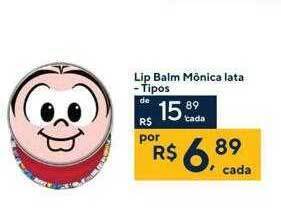 Drogaria Coop Lip balm mônica lata tipos oferta