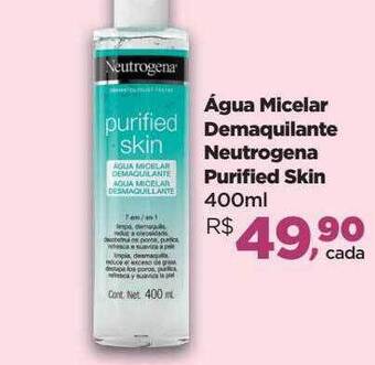 Água micelar demaquilante neutrogena purified skin