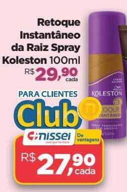 Farmácias Nissei Retoque instantâneo da raiz spray koleston oferta
