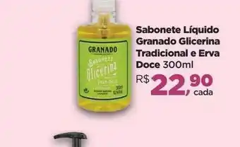 Farmácias Nissei Sabonete líquido granado glicerina tradicional e erva doce oferta
