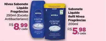 Farmácias Nissei Nivea sabonete líquido fragrâncias sabonete liquido refil niva fragrâncias oferta