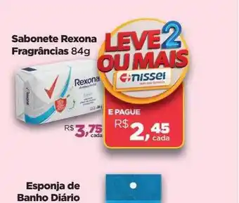 Farmácias Nissei Sabonete rexona fragrâncias esponja de banho diário oferta