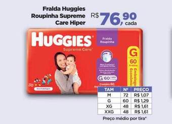 Farmácias Nissei Fralda huggies roupinha supreme care hiper oferta