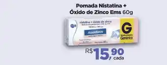 Pomada nistatina + óxido de zinco ems