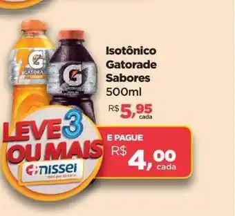 Farmácias Nissei Isotônico gatorade sabores oferta