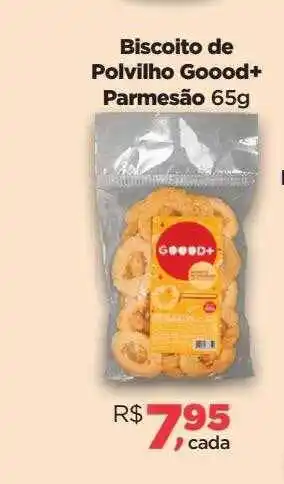 Farmácias Nissei Biscoito de polvilho goood+ parmesão oferta