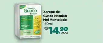 Farmácias Nissei Xarope de guaco natulab mel mentolado oferta