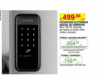 Leroy Merlin Fechadura eletrônica digital de sobrepor oferta
