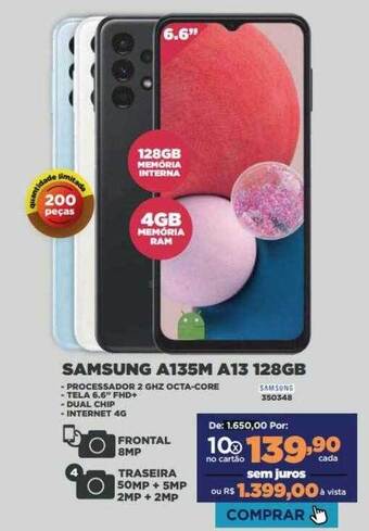 Móveis Simonetti Samsung a135m a13 128gb oferta
