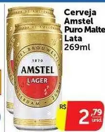 Pires Cerveja amstel puro malte lata oferta