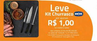 Lojas Lebes Kit churrasco mor oferta